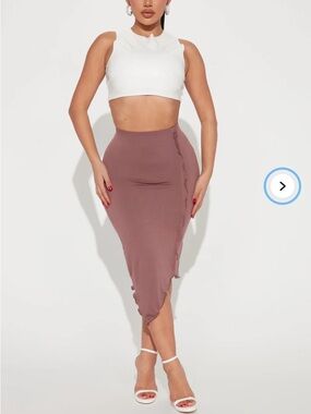 Culture Code Mauve Midi Skirt